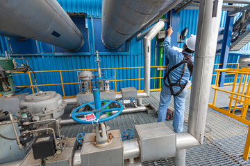 Male worker file draft record inspection visual pipeline