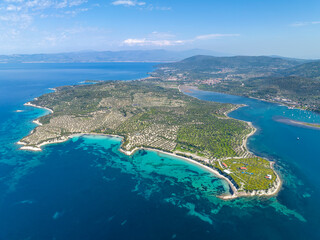North Aegean shorelines Pissa Bay aerial photography. Pissa koyu - Dikili - Izmir - Turkey.