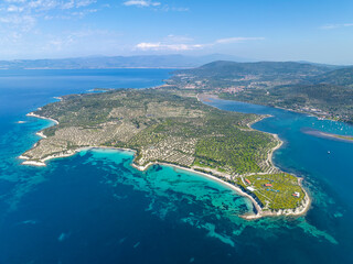 Obraz premium North Aegean shorelines Pissa Bay aerial photography. Pissa koyu - Dikili - Izmir - Turkey.