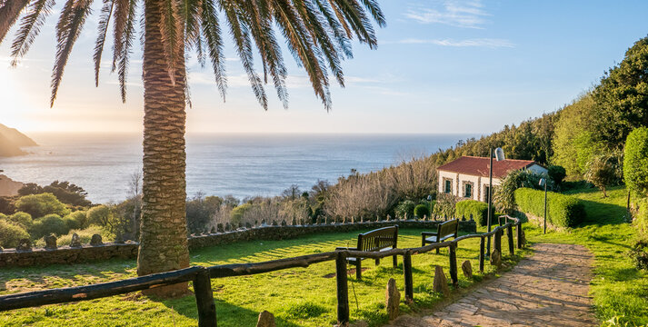 Cedeira, Galicia, Spain - April 2, 2023: Parish of Santo Andre de Teixido (San Andres de Teixido)