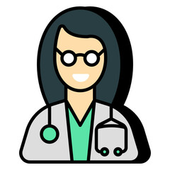 A unique design icon of doctor