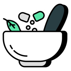 Modern design icon of pestle mortar