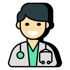 A unique design icon of doctor
