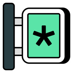 An icon design of medical board