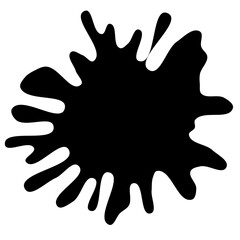 Obraz premium Ink drops and splashes. Blotter spots, liquid paint drip drop splash and ink splatter. Artistic dirty grunge abstract spot vector set. Illustration monochrome drip splash, splat messy inkblot. Vector 