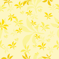 seamless pattern with yellow leaves