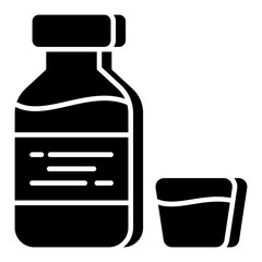 A unique design icon of drugs bottle