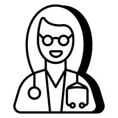 A unique design icon of doctor