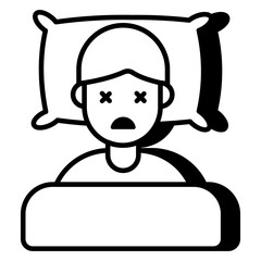 Modern design icon of patient