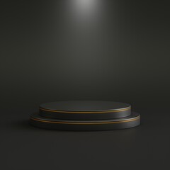 3D Rendering stand podium for mockup product display