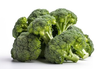 Broccoli isolated on white background. Generative AI