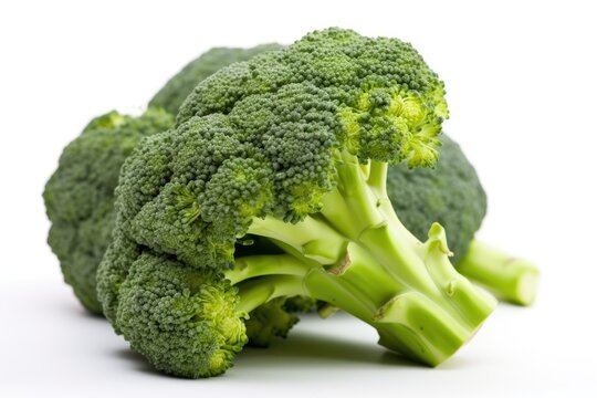 Broccoli isolated on white background. Generative AI