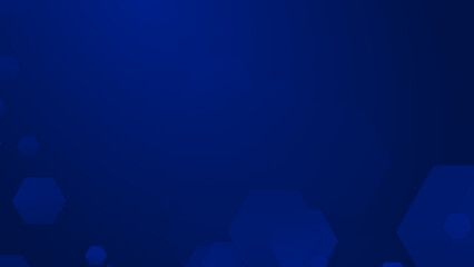 Abstract blue hexagon geometric pattern technology background.