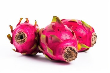 Dragon fruit isolated on white background. Generative AI