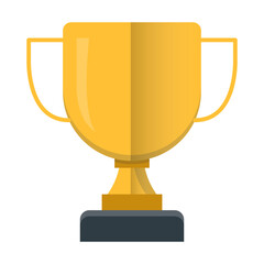 gold cup isolated on white