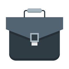 black briefcase isolated on white