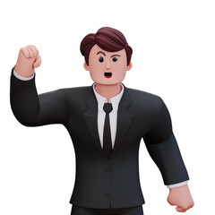 Fototapeta na wymiar 3D Character Businessman 