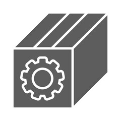 gear icon on metal internet button