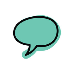 speech bubble and message simple icon