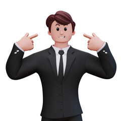 Fototapeta premium 3D Character Businessman 