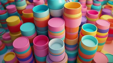 Multi-colored ribbons in reels Generative AI