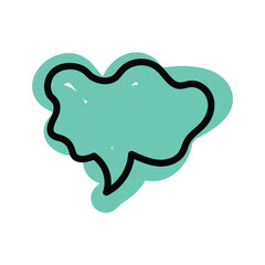 speech bubble and message simple icon