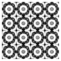 Flower clipart vector design black and white