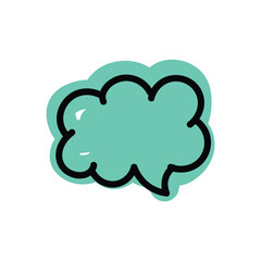 speech bubble and message simple icon