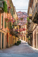 View of Saluzzo, Cuneo, Piedmont, Italy - 598624717