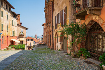 Fototapeta na wymiar View of Saluzzo, Cuneo, Piedmont, Italy