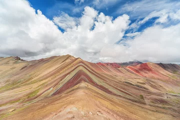 Foto op Plexiglas Vinicunca The Rainbow Mountains of Vinicunca in the Peruvian Andes. Peru