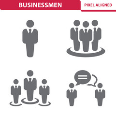 Businessmen Icons. Man, Lawyer, Politician Vector Icon