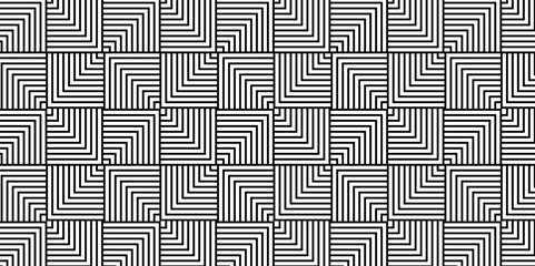 Abstract seamless geometric pattern with lines. Seamless pattern with stripes Seamless vector background. black and grey ornament. Simple curved grey lines with repeat stripes texture.