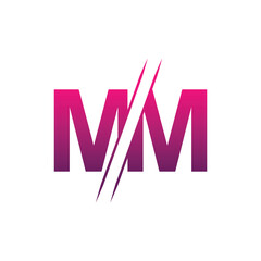 MM letter logo design template elements. MM letter vector logo.