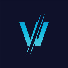 VV letter logo design template elements. VV letter vector logo.