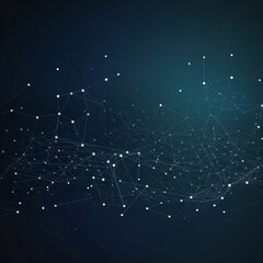 Fototapeta premium Abstract futuristic digital network connection blue background 3D rendering. Design digital technology concept. generated ai