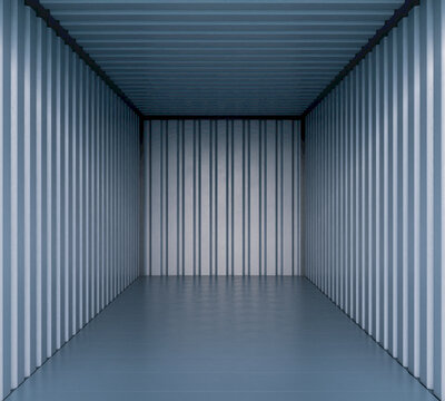 Open Empty Shipping Container