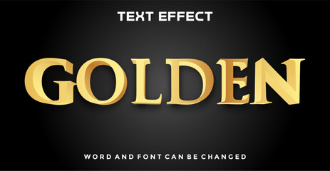 Golden editable text effect