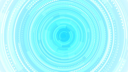 Abstract circle white blue future technology background.