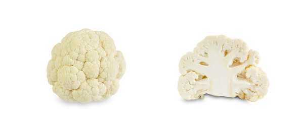 Cauliflower isolated on a white background. clipping path.