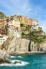 View of Manarola village in Cinque Terre, Liguria, Italy