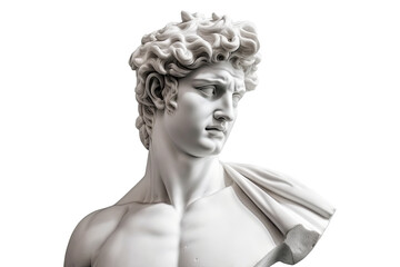 Set of marble statue isolated on transparent background - Fictional Person, Generative AI - obrazy, fototapety, plakaty
