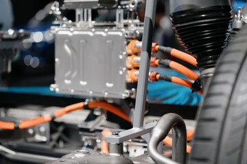 Obraz na płótnie Canvas Electric car internal structure