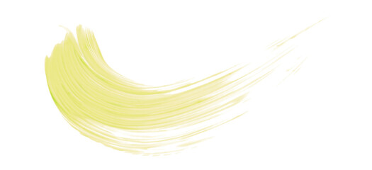 Shiny yellow brush isolated on transparent background. light yellow brush