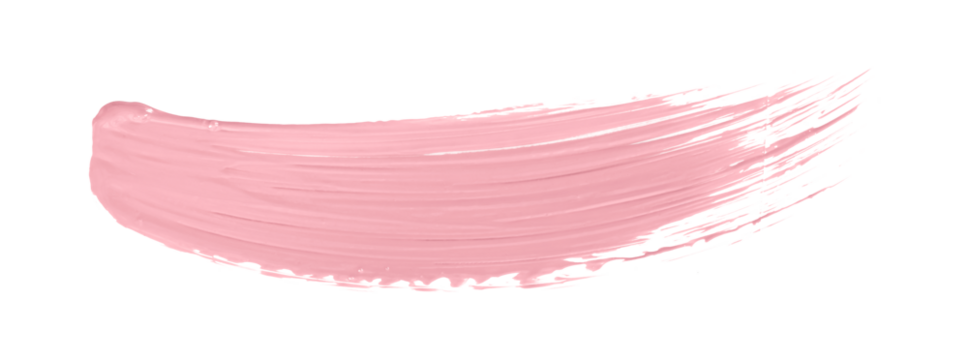 Shiny pink brush isolated on transparent background. pink watercolor png