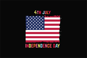 4TH JULY INDENDENCE DAY Typography T shirt Design