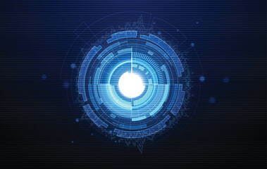 UI HUD screen tech system innovation concept background template. vector illustration.