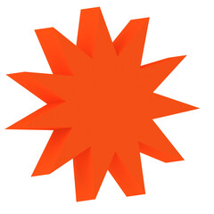 3D Starburst, Sunburst Badge