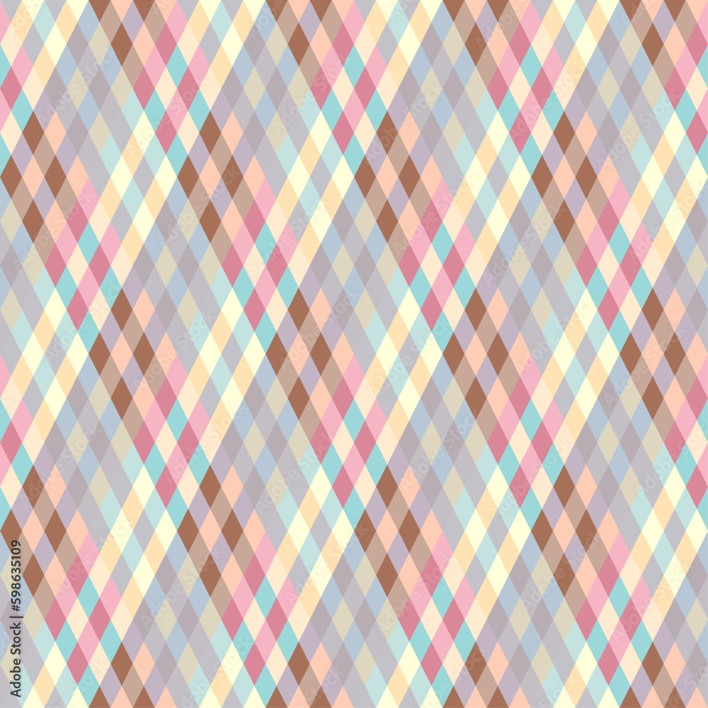 Poster Argyle seamless vector pattern background. Pattern of a rhombuses.