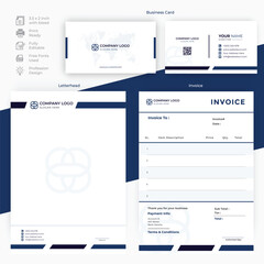 Corporate Modern Stationery items designs vector template